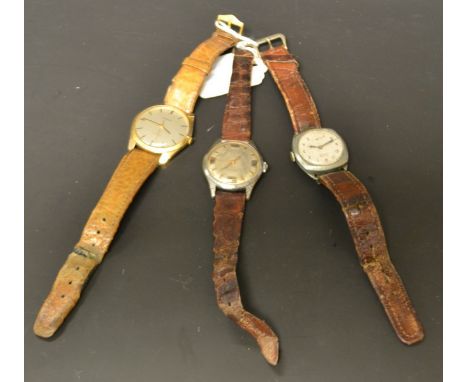 A gentleman's vintage wristwatch; two others (3)