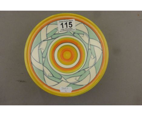 Poole Pottery footed bowl marked Pinxit S.T. Des 21/3/91, 17cm approx diameter 