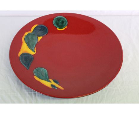 Poole Pottery Odyssey charger, stamped with factory mark, signed with a decorators mark. 41cm in diameter. 