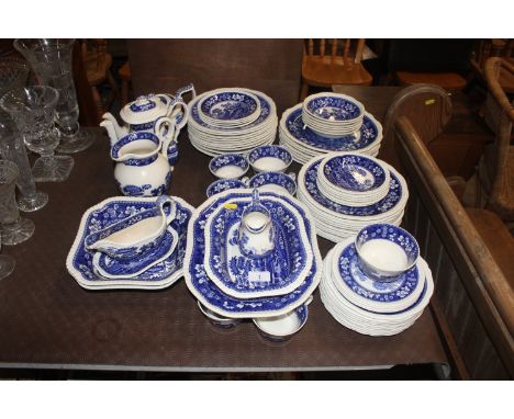 A large quantity of Spode "Blue Tower" design dinner and teaware 