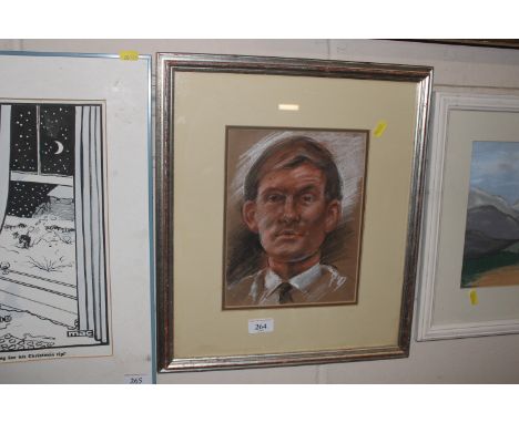 A framed and glazed portrait study by Timothy Easton 1965