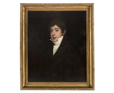 *English school. Portrait of Edmund Hardy, circa 1810, half-length oil on canvas portrait, recently professionally cleaned an
