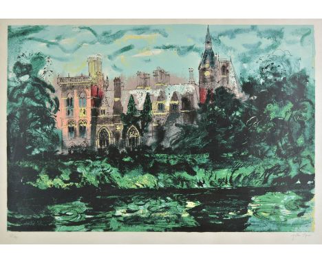 *AR Piper (John, 1903-1992).  Kelham Hall (from Victorian Dream Palaces), 1977,  colour screenprint on arches, printed by Kel