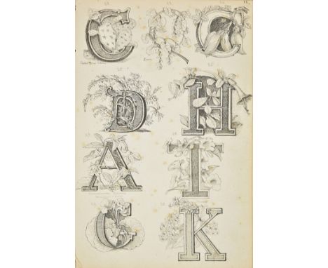 *Fasi-Gessner (Johann Conrad, 1796-1870). Three sketchbooks containing drawings of Swiss people, flower studies, alphabets, s