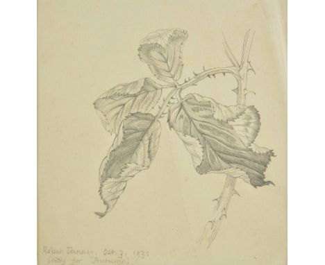 *Tanner (Robin, 1904-1988). Study for "Autumn", 1931,  pencil study on paper, signed, dated October 3, 1931, and titled lower