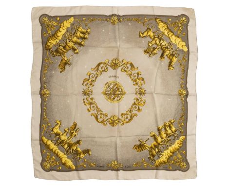 *Silk Scarf. Hermes silk scarf 'Cosmos',  designed by Philip Ledroux, approximately 85 x 85cm  (1)