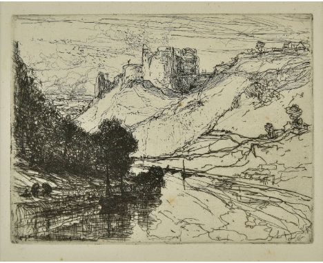 *Haden (Francis Seymour, 1818-1910 ). Kilgaren Castle, 1864,  etching on laid paper, as issued in Haden's Études à l'eau-fort