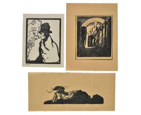*Craig (Edward Gordon, 1872-1966). Nine woodcuts,  on thin light brown wove paper (except one on thin pale cream wove paper),