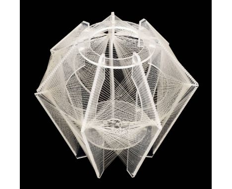 *Post-War Modernism. An unusual 1960s Perspex ceiling light shade,  with intricate webbed design, 31cm high  (1)