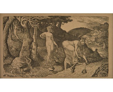 *Calvert (Edward, 1799-1883).  The Brook, 1829,  wood engraving on light grey-brown wove paper, as issued in A Memoir of Edwa