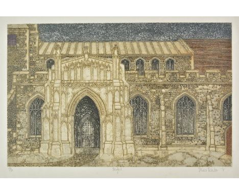 *Thornton (Valerie, 1931-1991). Boxford Church, Suffolk, 1974, etching and aquatint on wove paper, from the edition of 150, s