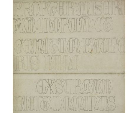 *Burne-Jones (Sir Edward Coley, A.R.A., 1833-98). Original preparatory design for the inscription to the painting "The Nativi