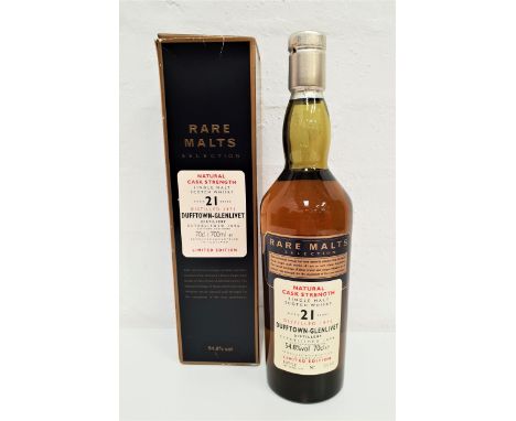 RARE MALTS DUFFTOWN GLENLIVET 21 YEAR OLD SINGLE MALT SCOTCH WHISKY distilled 1975, limited edition bottle number 2144, bottl