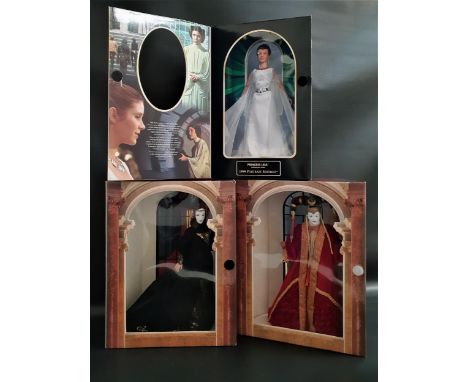 THREE STAR WARS DOLLSfrom the 1999 Portrait Edition, comprising Princess Leia, Queen Amidala in her black travel gown and Que