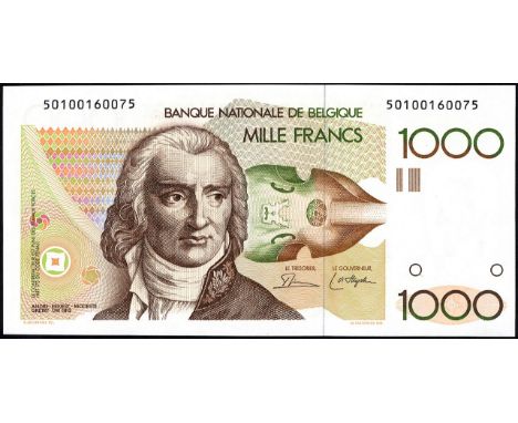 Belgium, NBBB-104a, P 144a, Banque Nationale de Belgique, 1,000 Francs, (1980-96). Portrait of André Gretry at left center, b