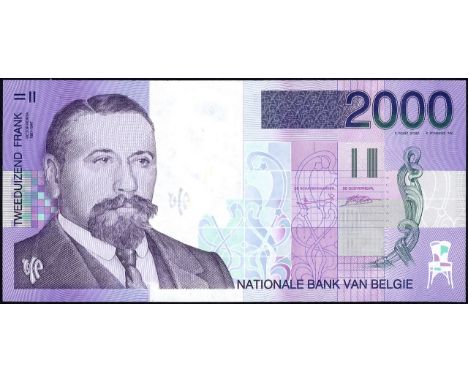 Belgium, NBBB-106, P 151, Banque Nationale de Belgique, 2,000 Francs, (1994-2001). Portrait of  Baron Victor Horta at left. S