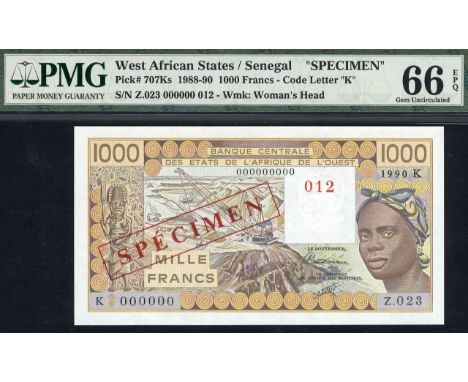 West African States, P 707Kjs, Linzmayer B112Kjs, Leclerc/Kolsky 285K, Banque Centrale des États de l'Afrique de l'Oust, Sene