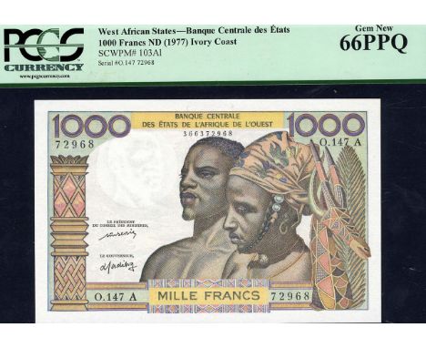 West African States, P 103Al, Linzmayer B108Al, Leclerk/Kolsky 245A, Banque Centrale des États de l'Afrique de l'Oust, Ivory 