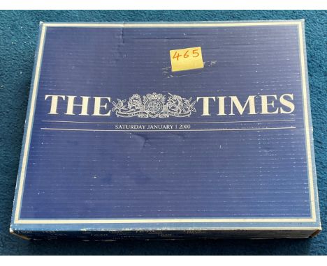 Vintage Newspaper Collection in a Box with The Times Saturday January 1st 2000 on the Top, Includes The Public Ledger 22nd Se