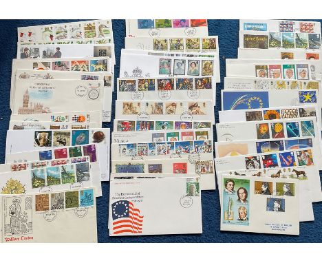 43 FDC with Stamps and FDI Postmarks, Including Social Reformers 1976, The Bicentennial of American Independence 1976, Europe