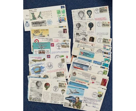 39 Flown &amp; Signed Military FDC with Stamps and Various FDI Postmarks, Including Souvenir Cover Commemorating the Award of