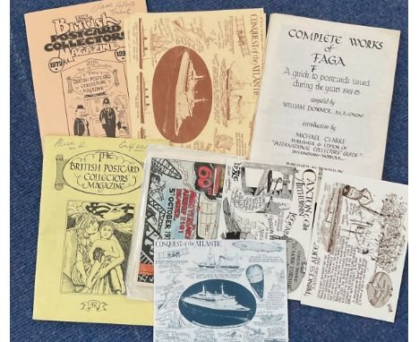 Faga &amp; Jack Follows a Postcard Collectors Lot, Includes A Guide Book Complete Works of Faga 1961-85, 2 Issues of The Brit