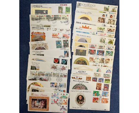 32 Benham FDC with Stamps and Various FDI Postmarks, Clean and have never been Addressed, Includes Rare Farm Animals 1983, Pi