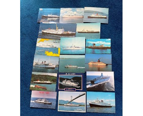 16 Maritime Postcards, Collection of Postcards of Ships some with messages and Stamps, Includes Spirit of British Columbia, T