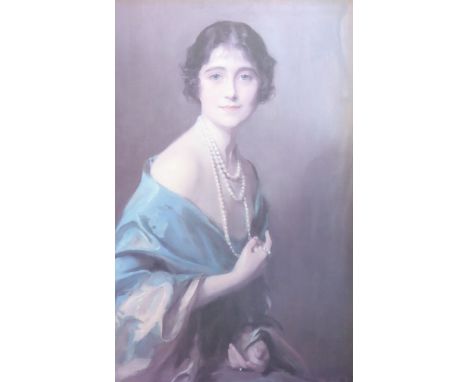 After Philip de Laszlo (Hungarian 1869-1937): 'The Queen Mother', colour print 70cm x 44cm