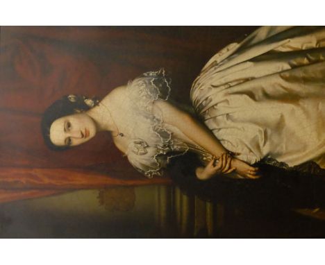 Portrait of a 19th Century Lady, 20th century print on board unsigned 121cm x 90cm