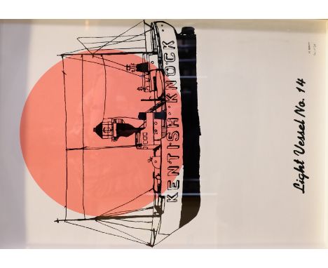 'Light Vessel No. 14', limited edition colour print no. 41/50 signed H Boden? and numbered in pencil 59cm x 41cm