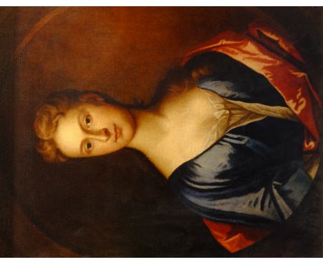 Portrait of a Lady, 19th century print on canvas unsigned 76cm x 60cm
