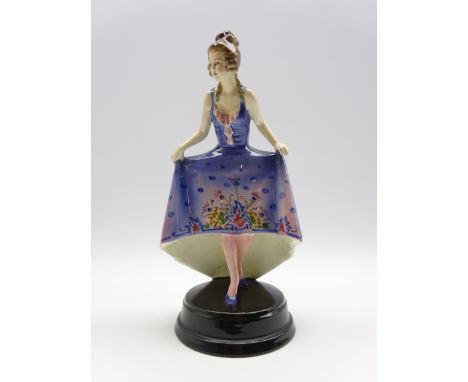 Goldscheider figure of a dancer designed by Joseph Lorenzl no. 5589, H33cm  Condition Report & Further Details Hairline crack