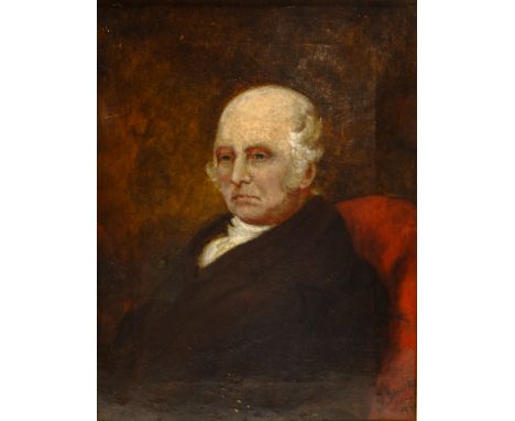 E Matthews (British 19th century): Portrait of a Victorian Gentleman, oil on canvas indistinctly signed and dated 187(5)?, 