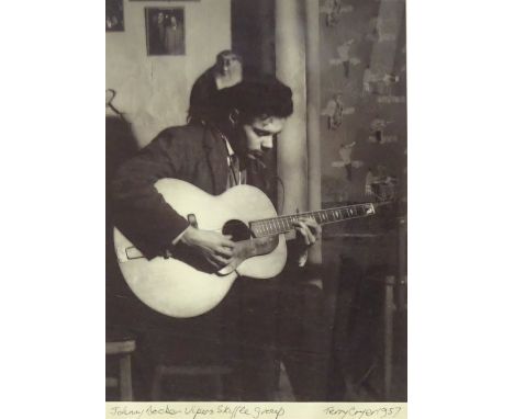 Terry Cryer (1934-2017)  'Johnny Booker Vipers Skiffle Group' 1957 silver gelatin print, signed, titled and dated in the marg