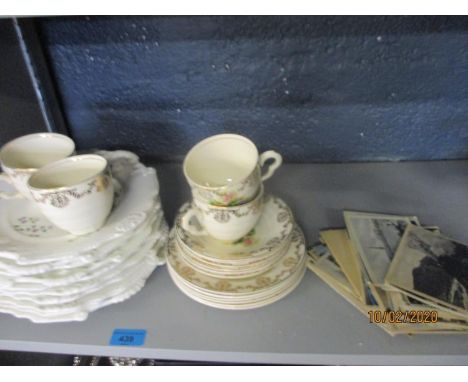 Ceramics to include a Poole Delphis pattern vase, a set of Victorian plates, teacups, saucers and plates, along with mainly e