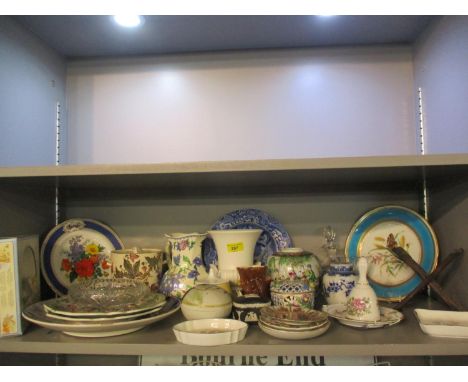 A quantity of mid to late 20th century ceramics to include Wedgwood black Jasperware, Paragon and Copeland Spode and a Dresde