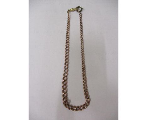 A 9ct gold and gold coloured metal chain 