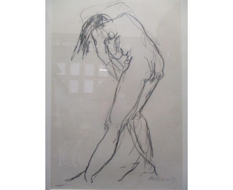 Helen MacLenan - print depicting a nude female signed to the lower right corner 23" x 14" framed 