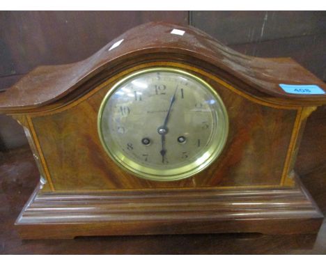 An Elkington &amp; Co Ltd mahogany framed mantle clock 