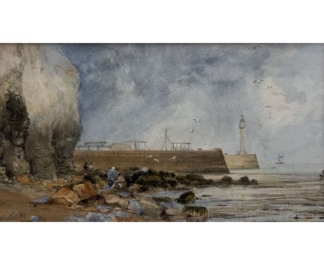 George Weatherill (British 1810-1890): Figures on the Scaur Whitby, watercolour signed 11cm x 20cm Notes: this early Weatheri