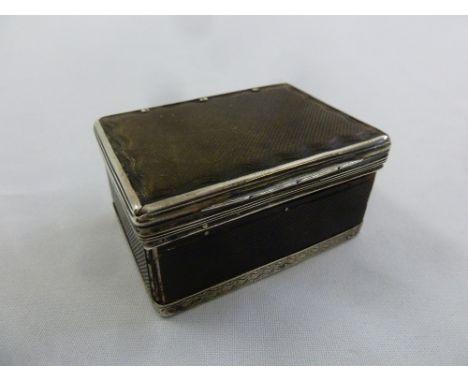 An early 19th century Continental rectangular tortoiseshell and silver mounted snuff box