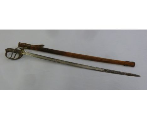 A military dress sword in scabbard