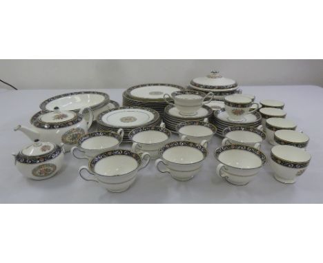 Wedgwood Runnymede dinner and tea service to include plates, bowls, cups, saucers, teapot, coffee pot and serving dishes