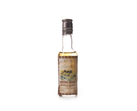 ISLAY MIST MINIATURE -1960s Blended Scotch Whisky Blended and bottled by D. Johnston &amp; Co. 1.66 fl.oz, 70° proof.