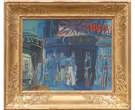 RAOUL DUFY 'Theatre', lithograph edition 1000, Mourlot 30cm x 40cm, framed and glazed. 
