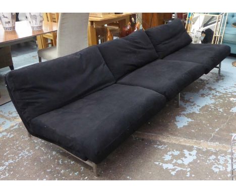 ATTRIBUTED TO FRITZ HANSEN LISSONI SOFA, by Piero Lissoni, 270cm W. (slight faults) 