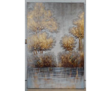 CONTEMPORARY SCHOOL, untitled landscape, oleograph on canvas, 152cm x 101cm. 