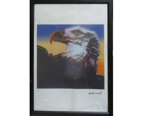 ANDY WARHOL 'Bald Eagle', lithograph, from Leo Castelli gallery, stamped on reverse, edited by G. Israel on Arches paper, num