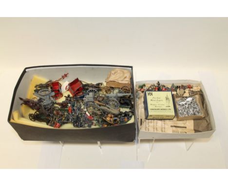 Selection of European lead model figures - including miniature scale